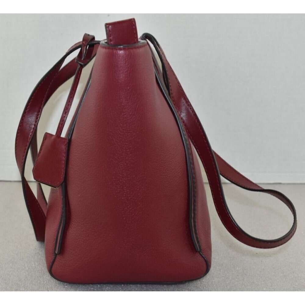 Michael Kors Womens Whitney Red Purse Leather Tote Shoulder Bag - Picture 9 of 16